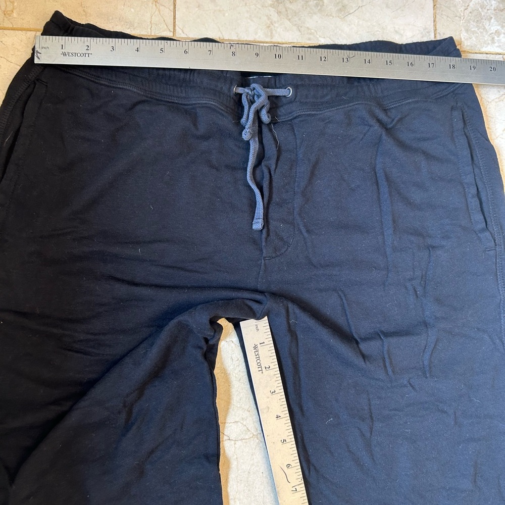 James Perse Black Joggers, 100% Supima Cotton, tie waist, side pockets, Men’s XL - Picture 6 of 14